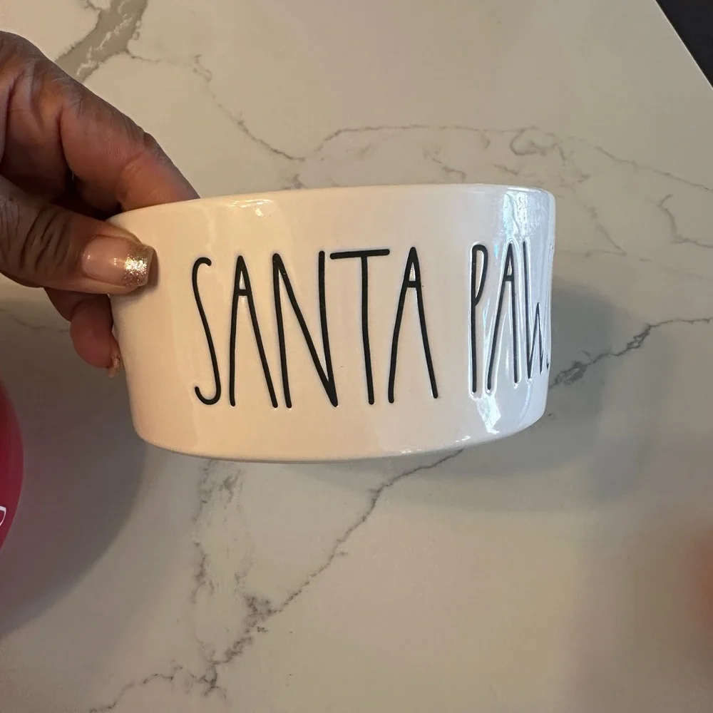 Red and White Dog Bowls